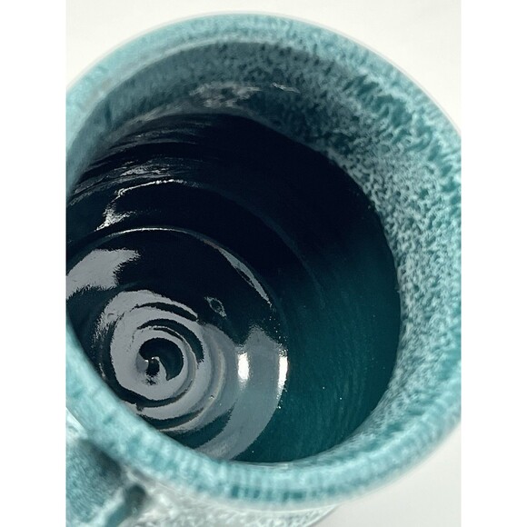 Deneen Pottery Lake Toxaway Greystone Inn NC Drip Green Cup Mug Handthrown USA - Picture 8 of 14